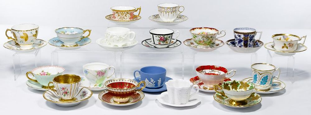 Lot 345: English Cup and Saucer Assortment