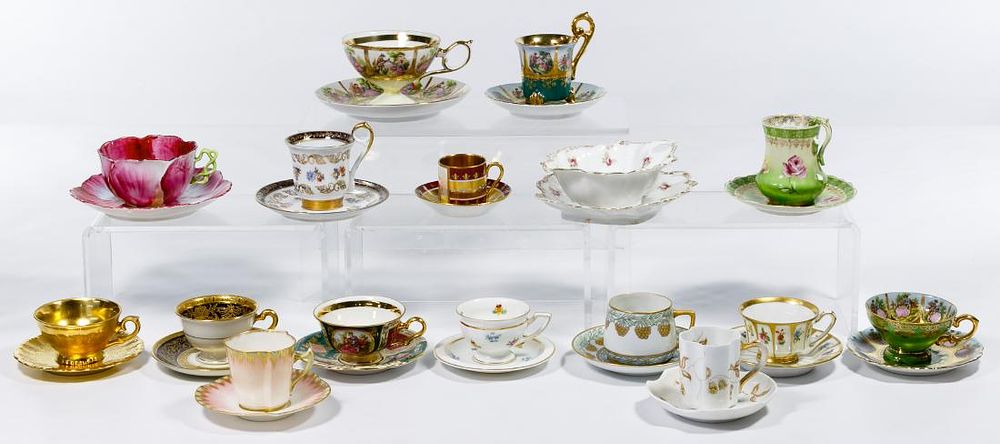 Lot 347: German and Austrian Cup and Saucer Assortment