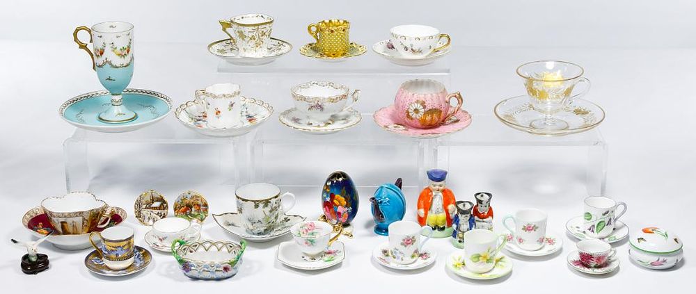 Lot 351: Tiffany & Co., Limoges, Cup and Saucer Assortment