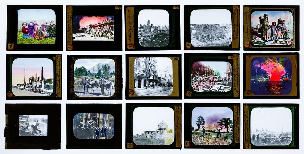 Lot 377: Magic Lantern Glass Slide Assortment