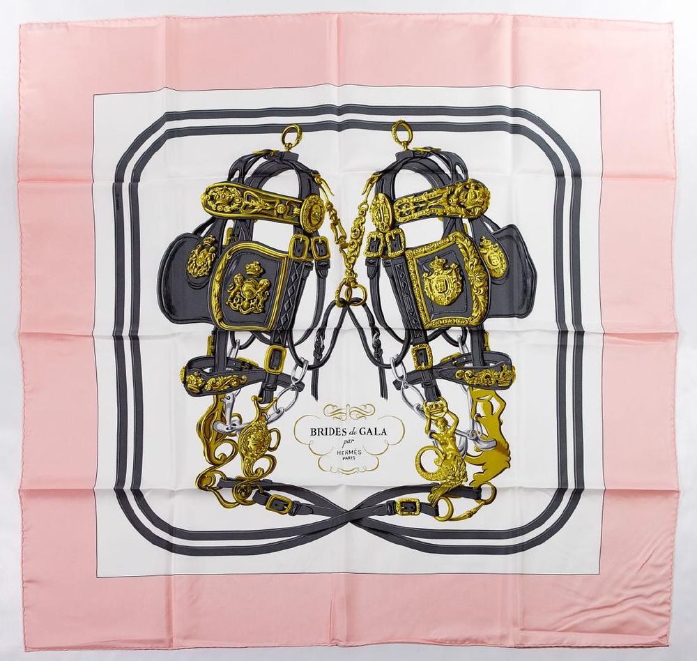 Lot 411: Hermes 'Brides de Gala' Silk Scarf