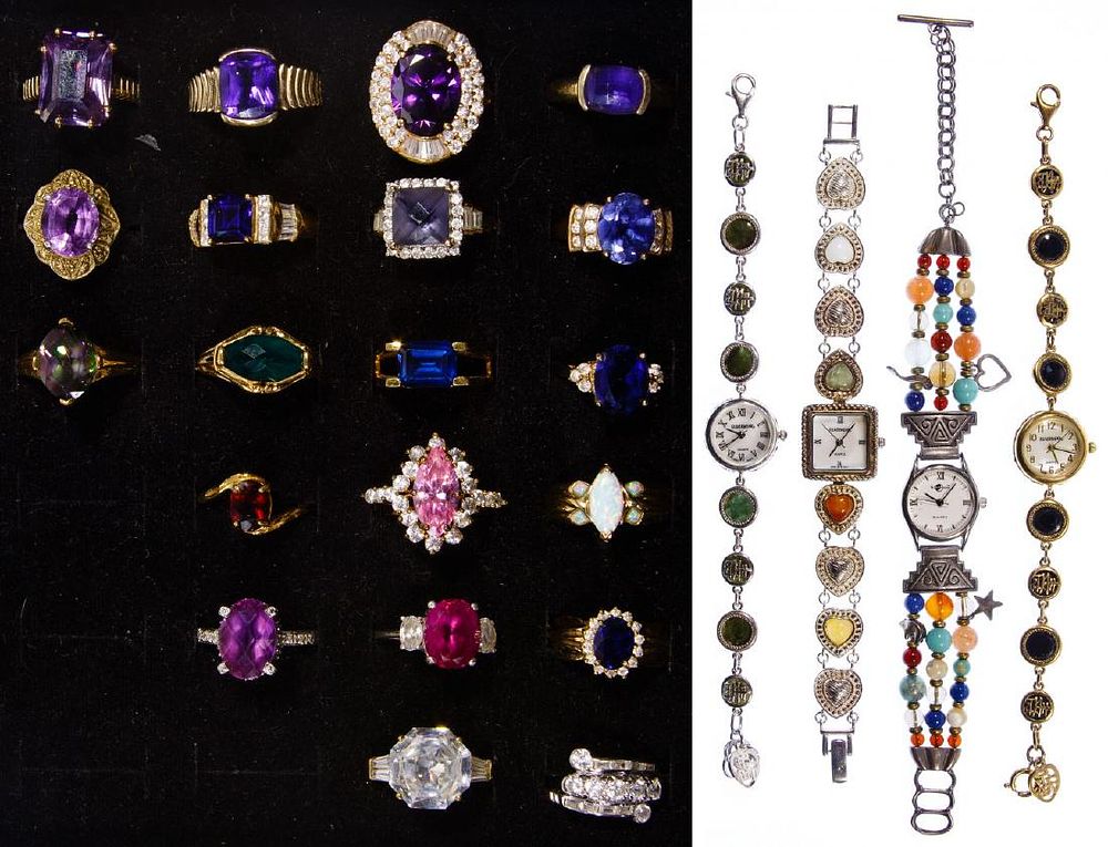 Lot 427: Sterling Silver Ring and Watch Assortment