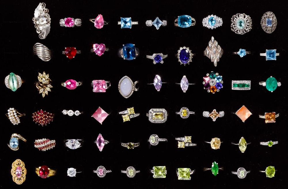 Lot 428: Sterling Silver Ring Assortment