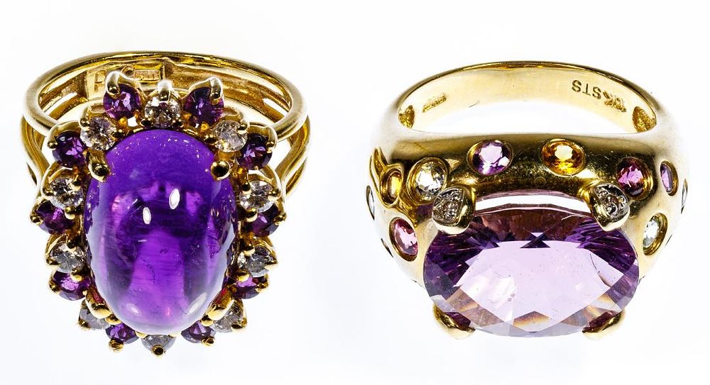 Lot 151: 14k Gold, 10k Gold and Gemstone Rings