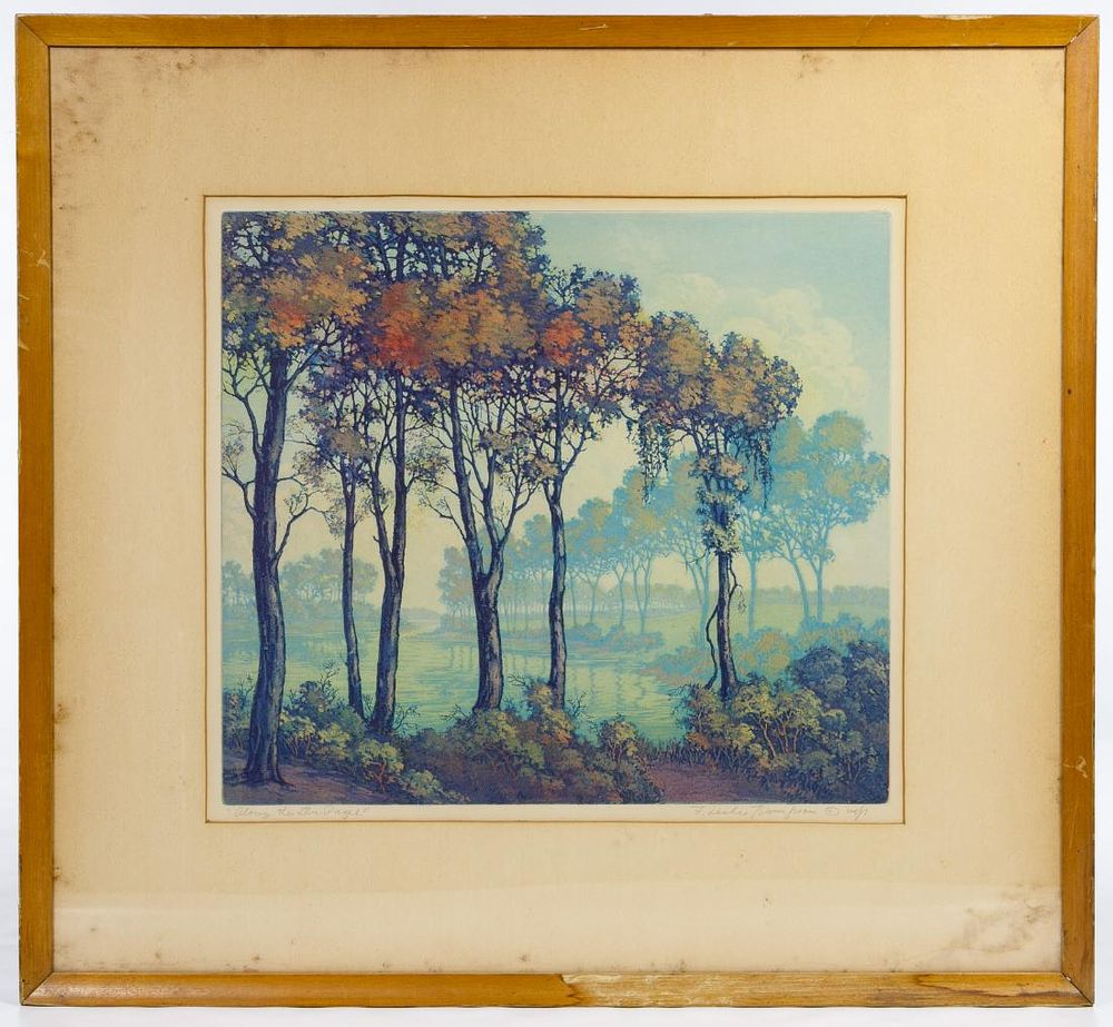Lot 234: F. Leslie Thompson (American, 1889-1965) Aquatint Etch