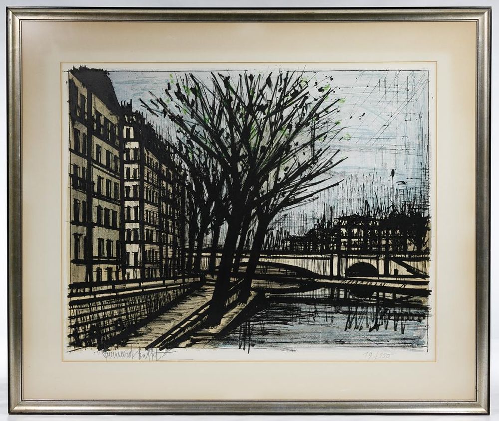 Lot 237: Bernard Buffet (French, 1928-1999) 'The Quai Dâ€™Anjou'