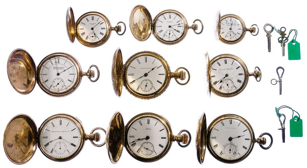 Lot 292: Gold Filled Pocket Watch Assortment