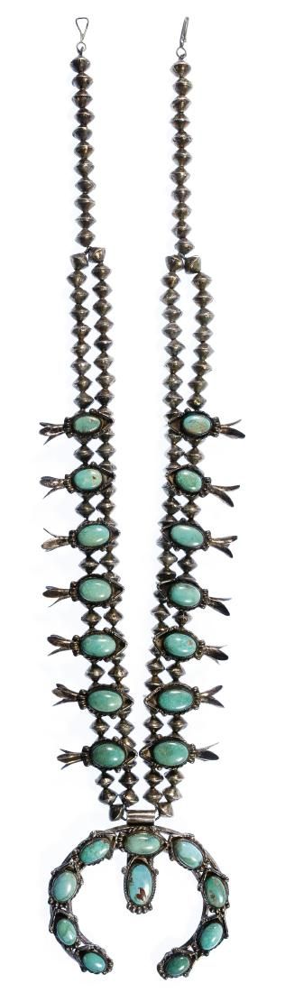 Lot 309: Native American Navajo Sterling Silver and Turquoise