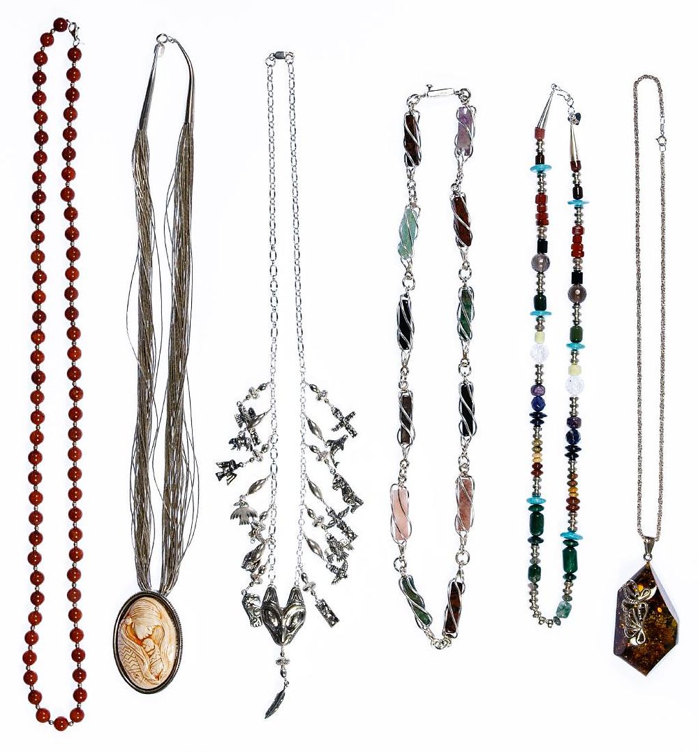 Lot 315: Sterling Silver Necklace Assortment