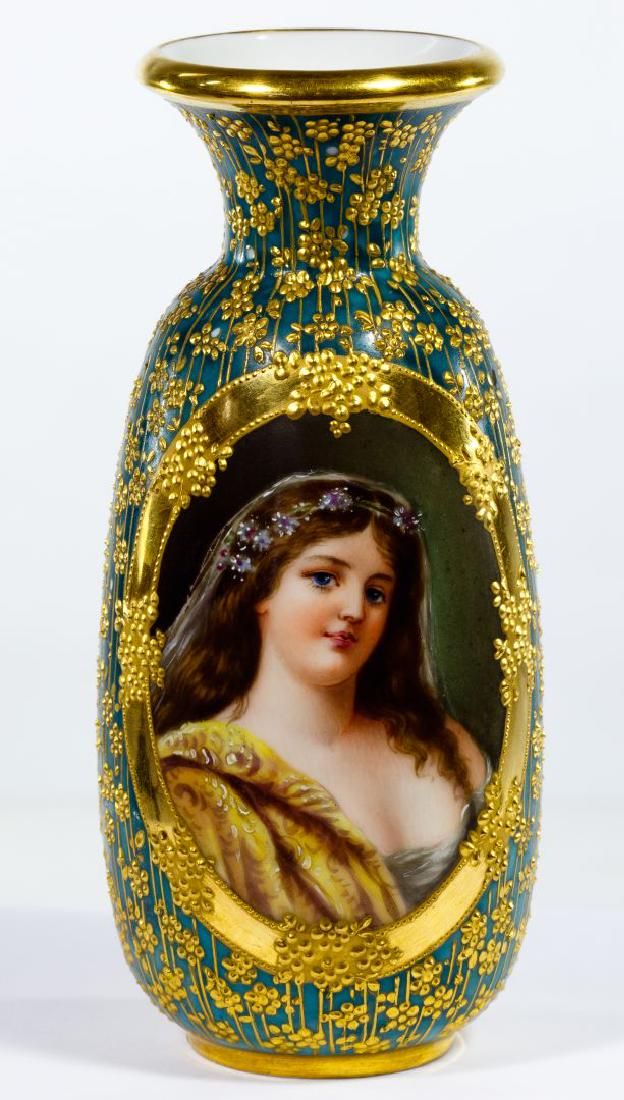 Lot 164: Dresden Portrait Vase