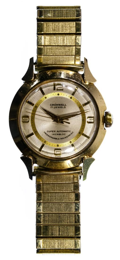 Lot 187: Cromwell 14k Gold Case Wrist Watch