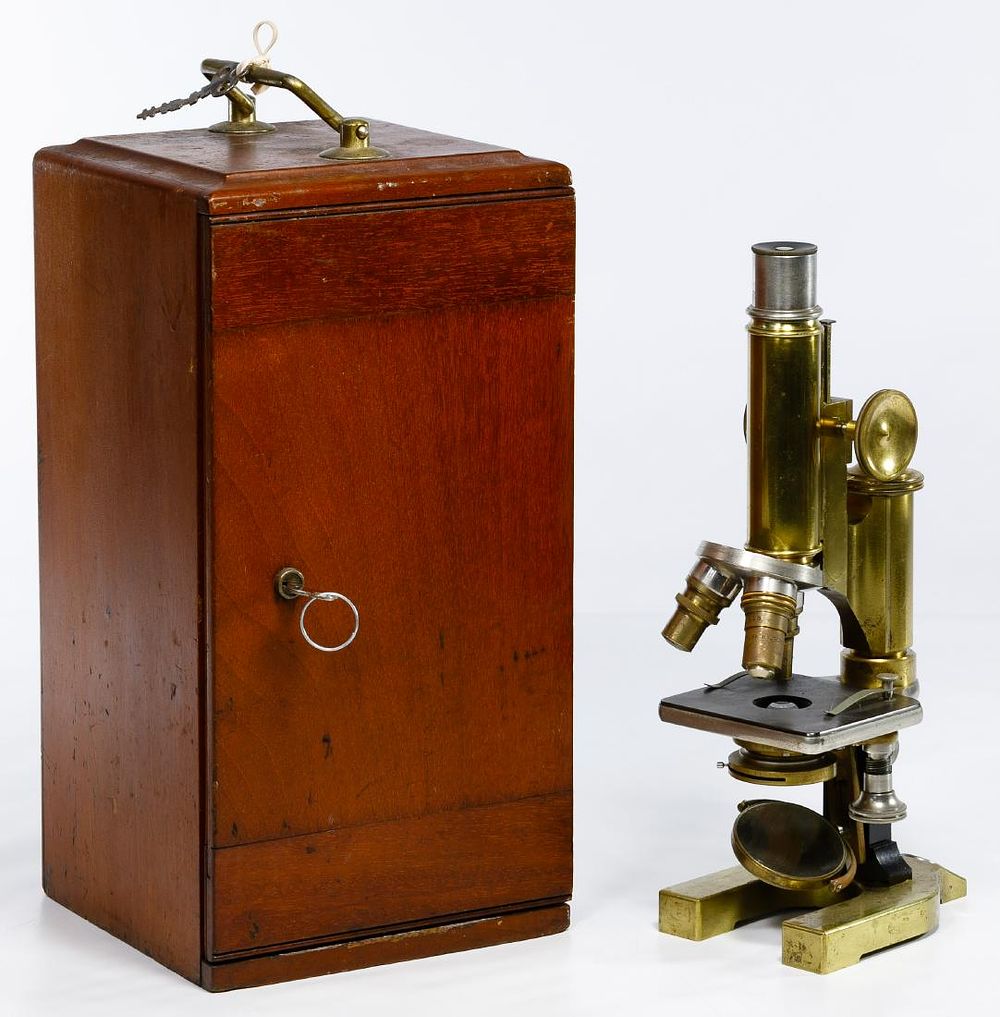 Lot 232: James W Queen & Co Microscope