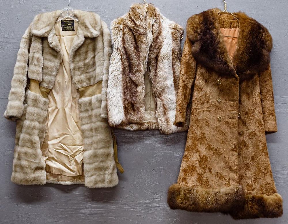 Lot 239: Faux Fur Coat and Vest Assortment