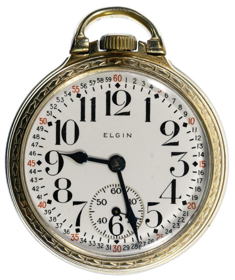 Lot 246: Elgin Gold Filled 'B W Raymond' Pocket Watch