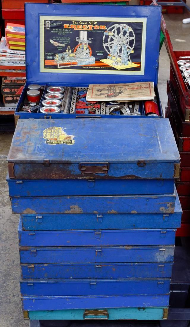 Lot 341: AC Gilbert Erector Set Type III Assortment