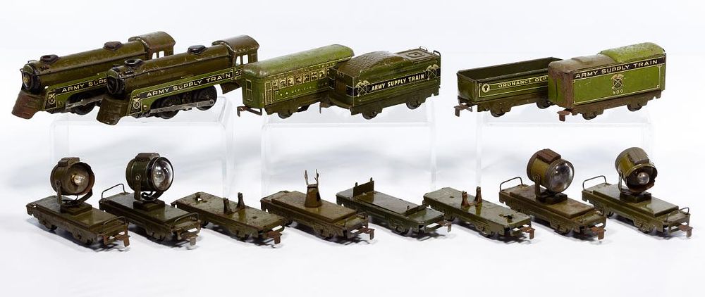 Lot 356: Marx Army Model Train Assortment