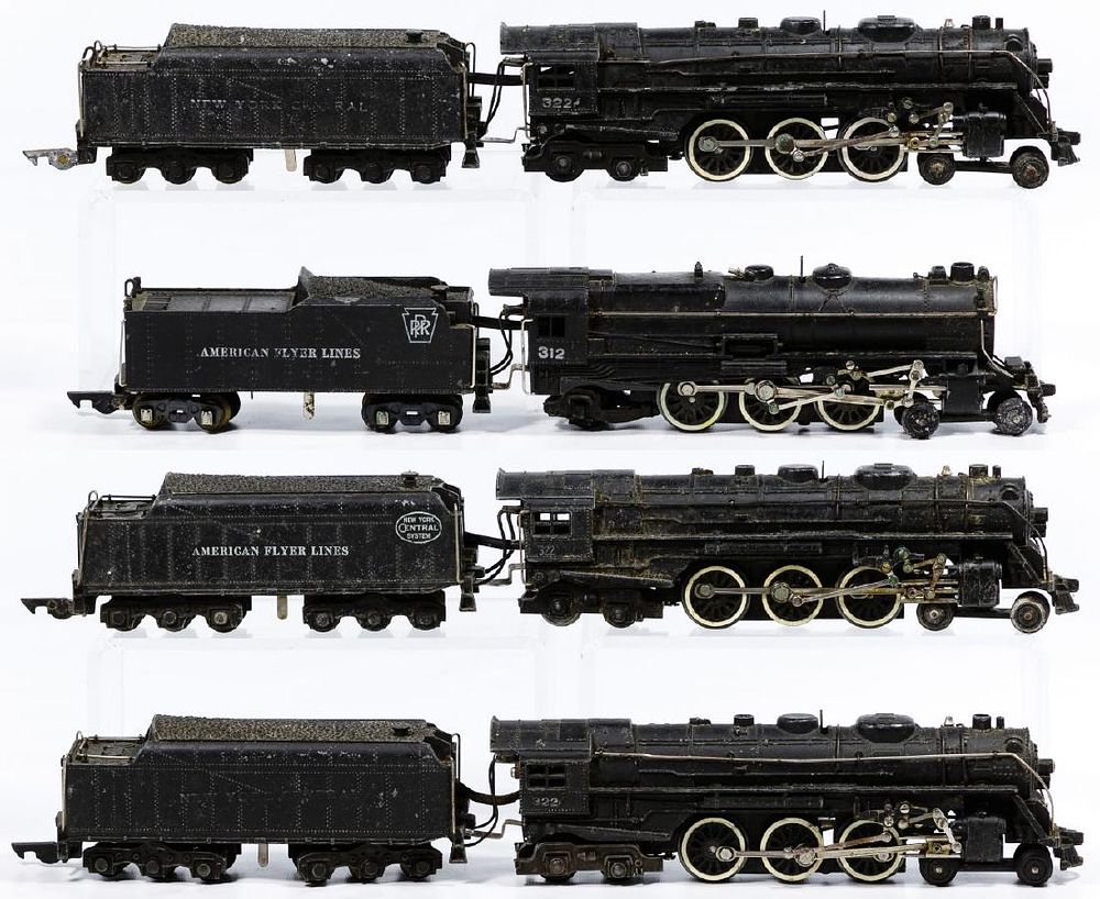 Lot 374: American Flyer Engine and Tender Model Train Assortment