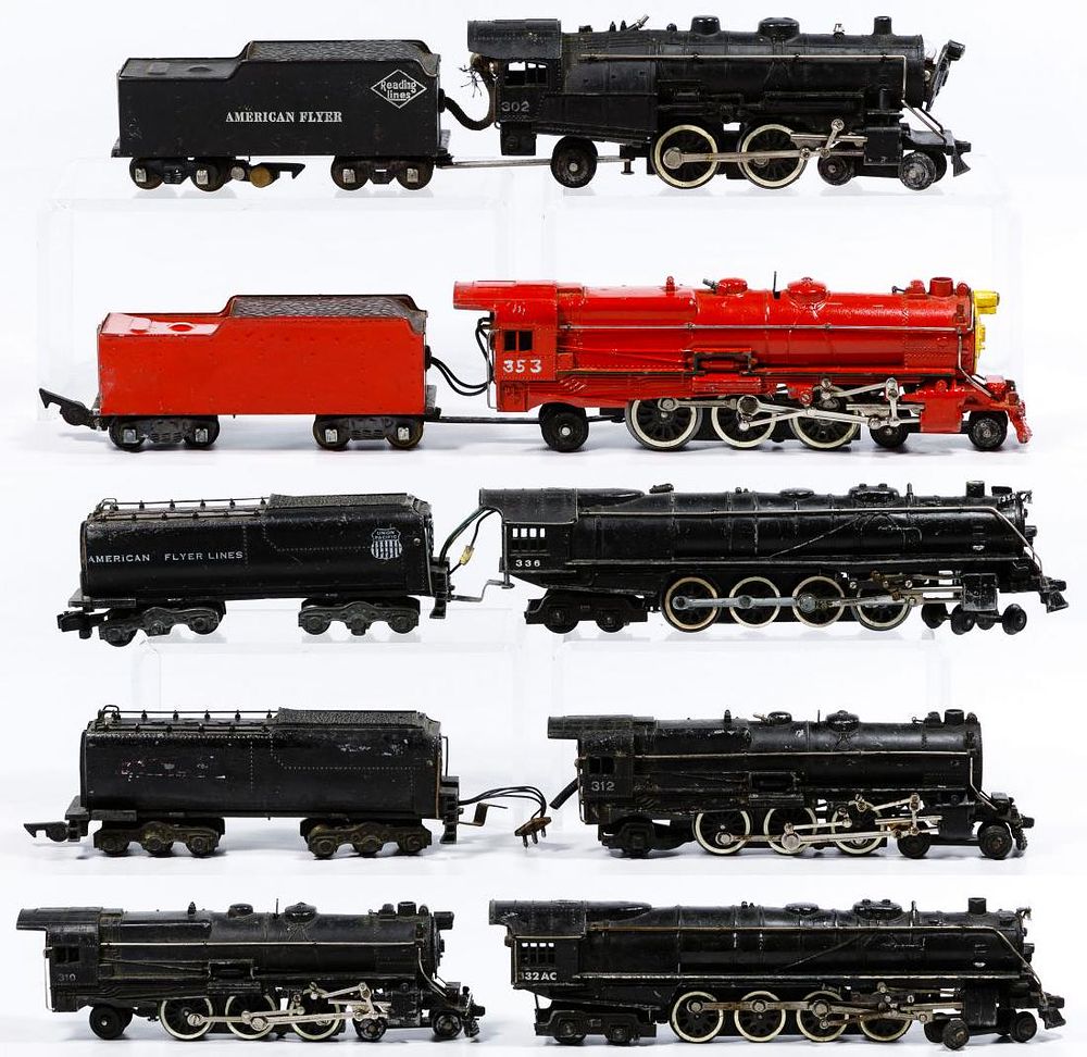 Lot 375: American Flyer Engine and Tender Model Train Assortment
