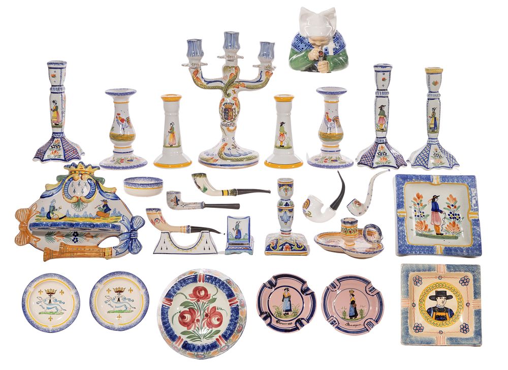 Lot 263: Quimper Pottery Assortment