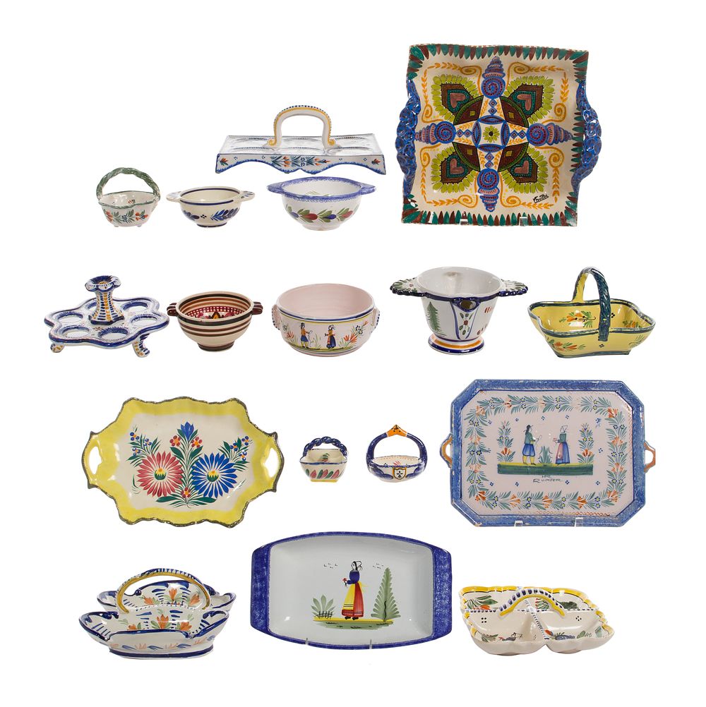 Lot 281: Quimper Pottery Assortment