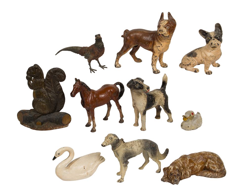 Lot 333: Cast Iron Animal Doorstop Assortment