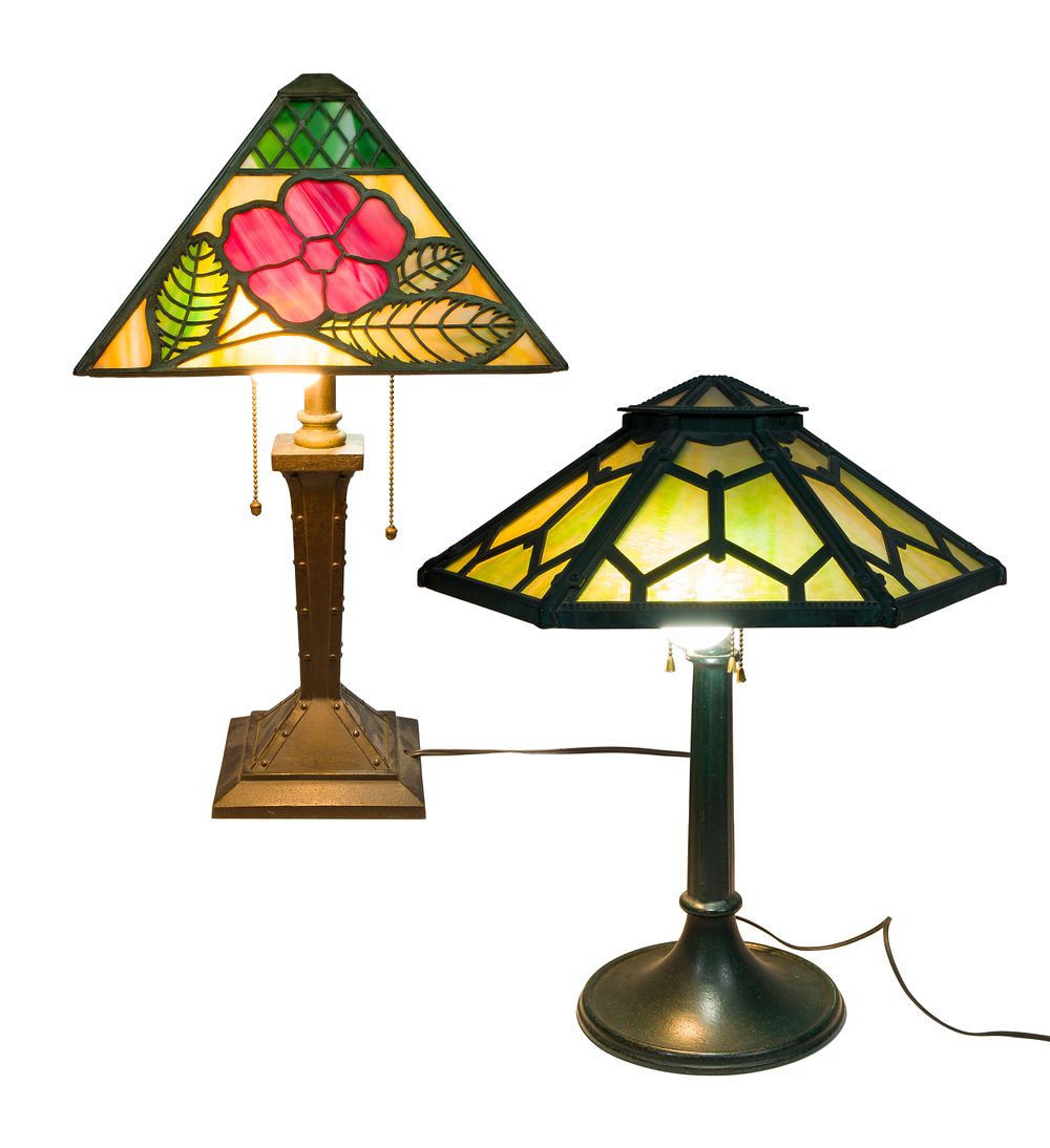 Lot 341: Murano Slag Glass Table Lamp