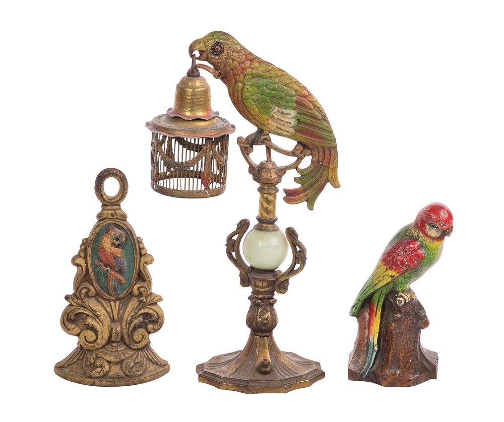 Lot 344: Art Deco Style Parrot Lamp