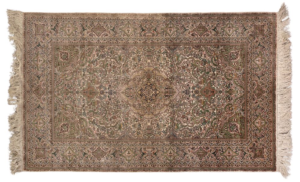 Lot 348: Persian Silk Rug