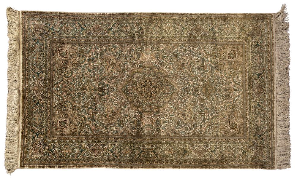 Lot 350: Persian Silk Rug