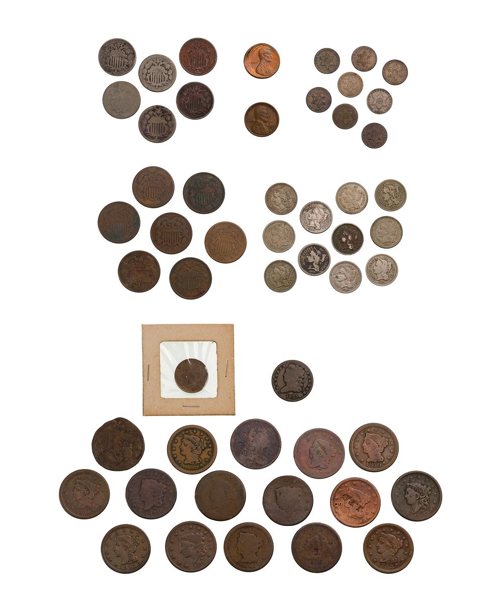 Lot 372: US Cent, Two Cent and Three Cent Assortment