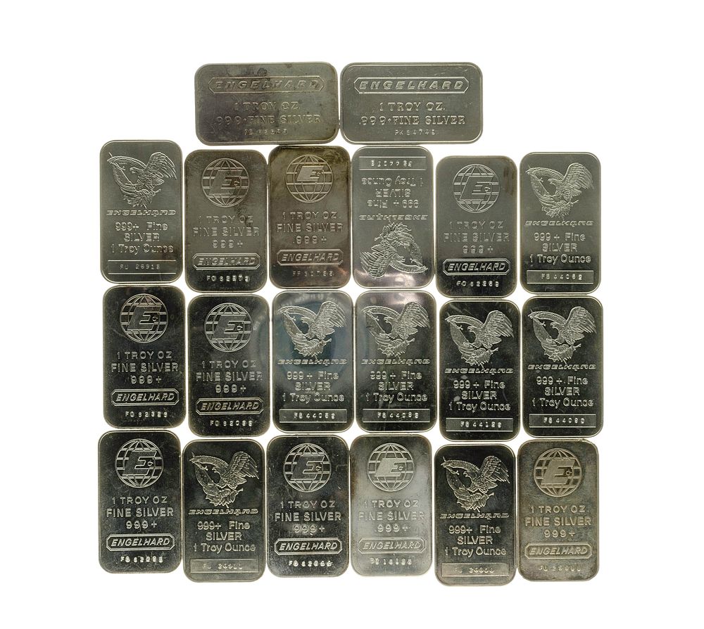 Lot 378: Engelhard Silver Bullion Assortment