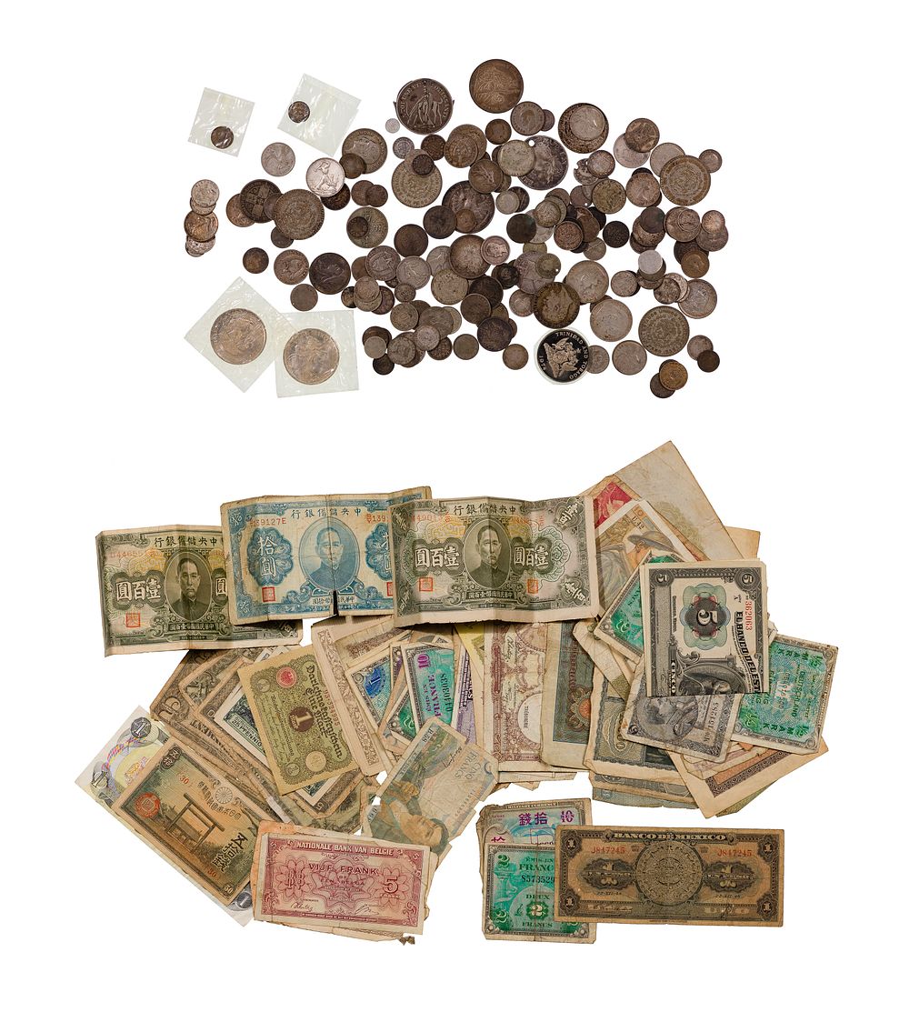 Lot 384: World Coin and Currency Assortment