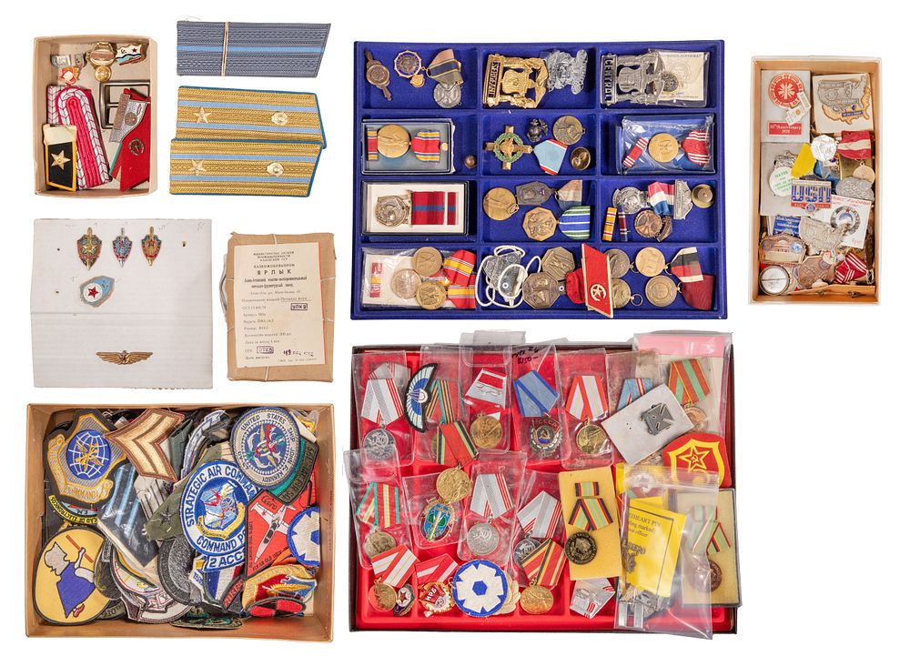 Lot 394: Military Medal, Pin and Patch Collection