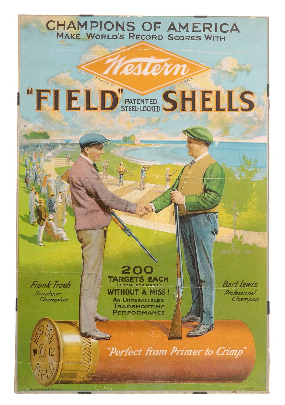 Lot 401: Western Cartridge Co. 'Field' Shells Paper Advertising Poster