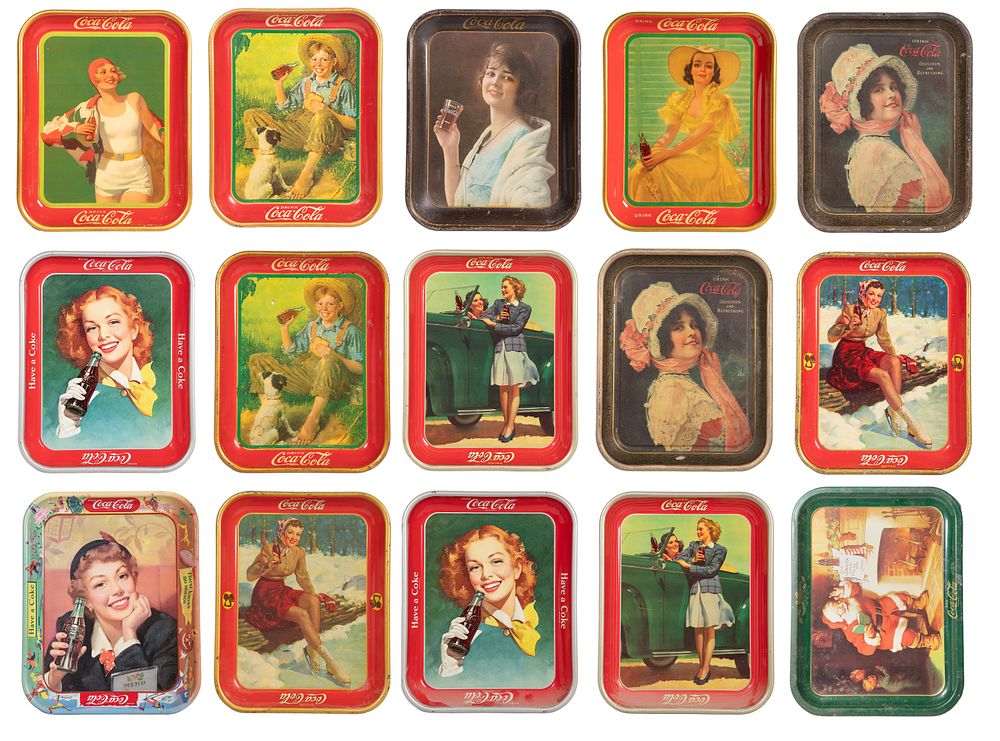 Lot 408: Coca-Cola Advertising Metal Serving Tray Assortment