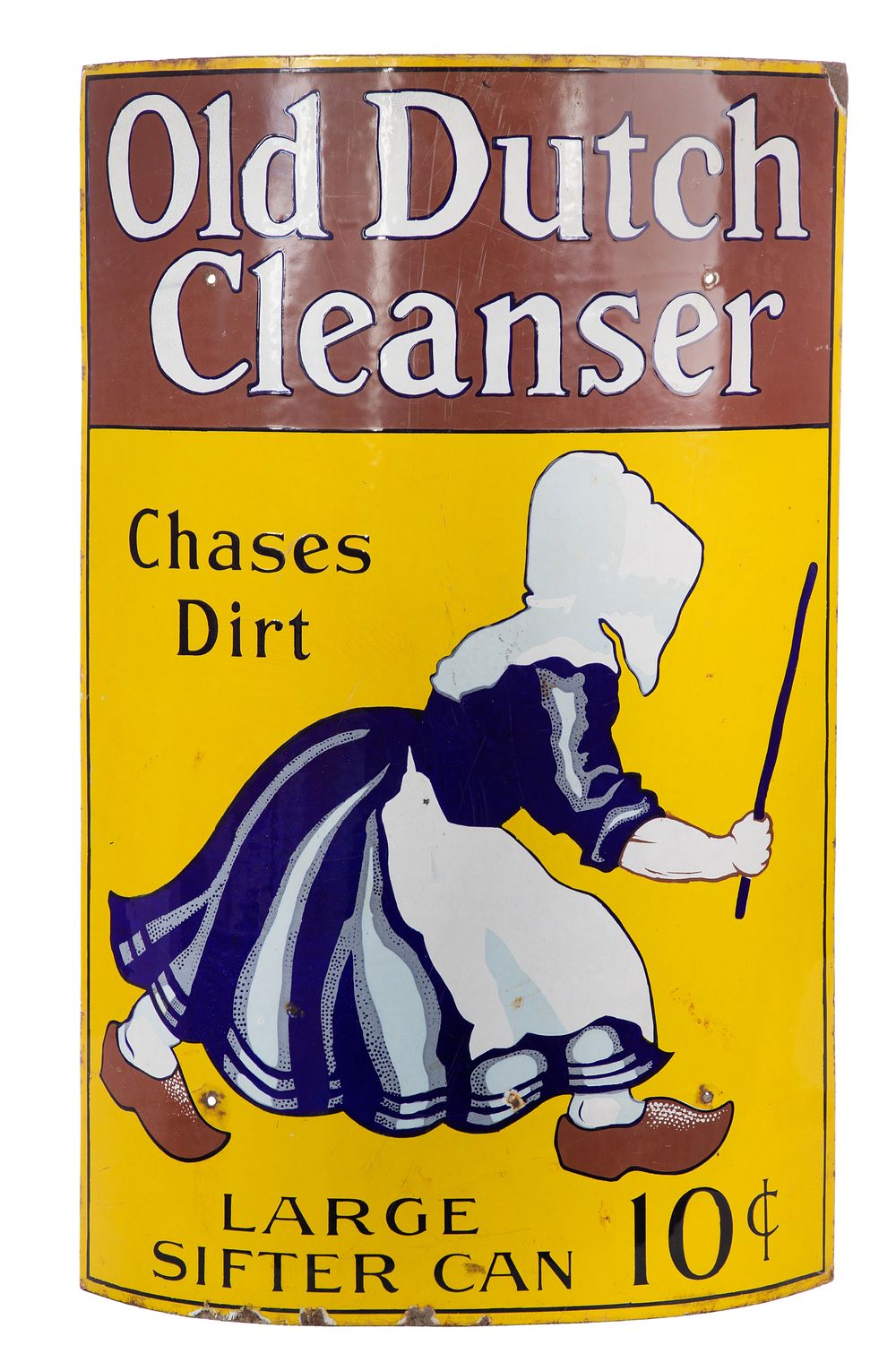 Lot 431: Old Dutch Cleanser Enameled Metal Advertising Sign
