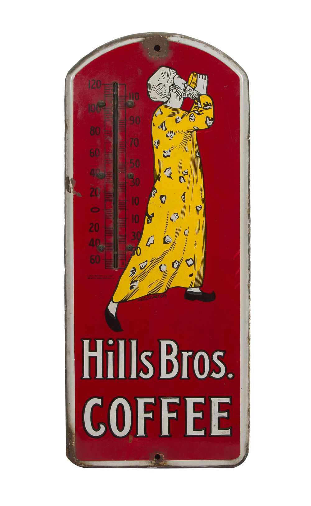 Lot 434: Hill Brothers Coffee Advertising Thermometer