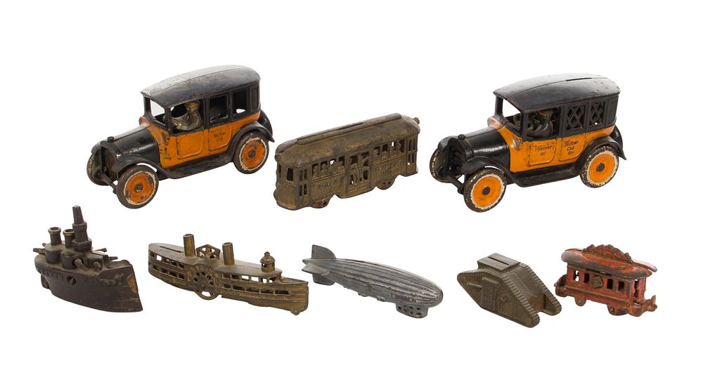 Lot 439: Cast Iron Still Bank Assortment
