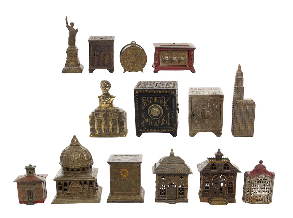 Lot 444: Cast Iron Still Bank Assortment