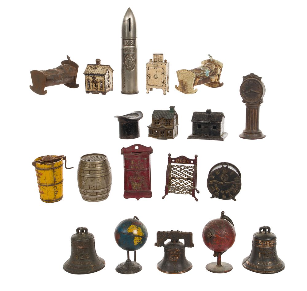 Lot 446: Cast Iron Still Bank Assortment