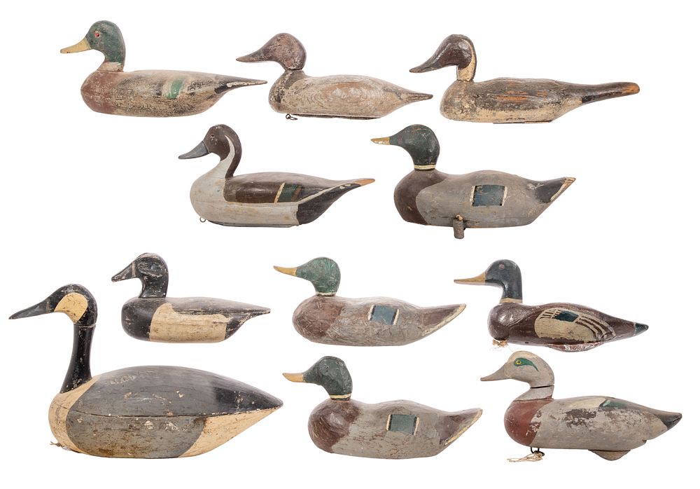 Lot 453: Carved Wood Duck Decoy Assortment