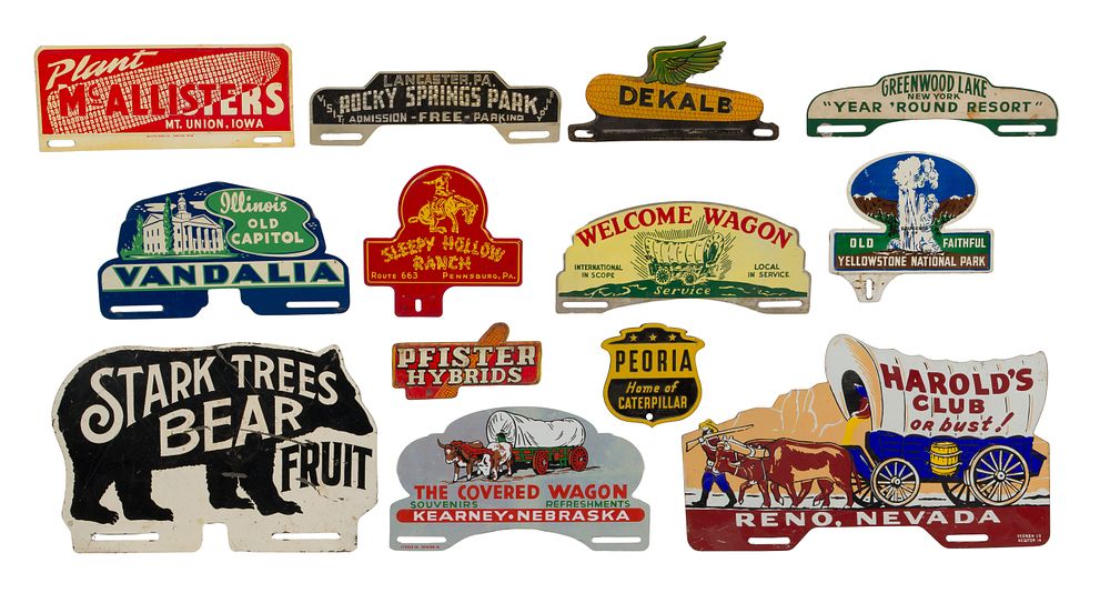 Lot 460: Automobile License Plate Topper Assortment