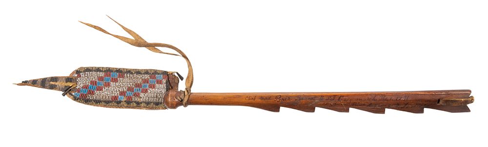 Lot 470: Native American Arikara Grass Dance Whip / Quirt