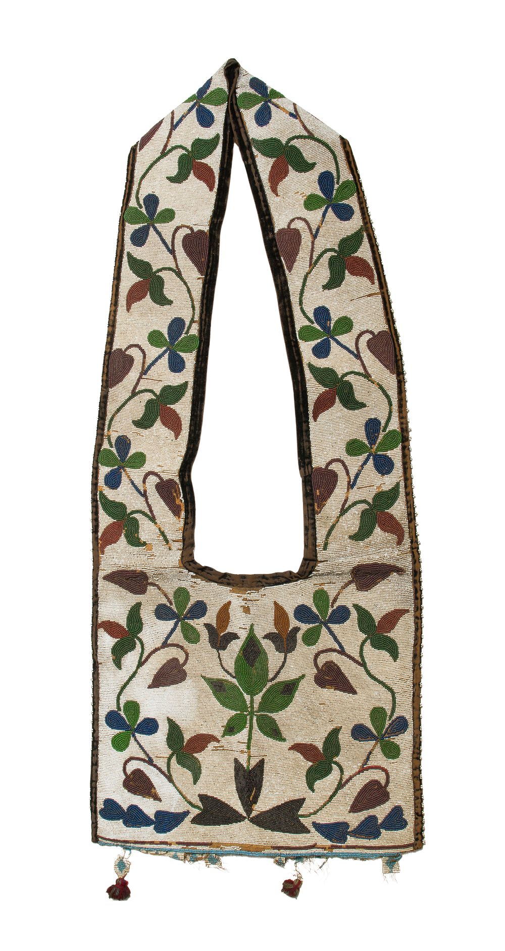 Lot 471: Native American Chippewa Beaded Bandolier Bag