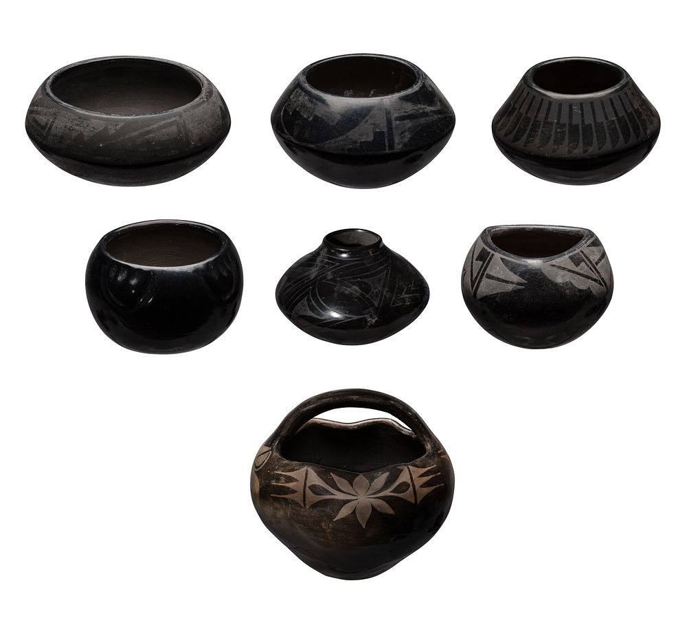 Lot 488: Native American Pueblo Black Pottery