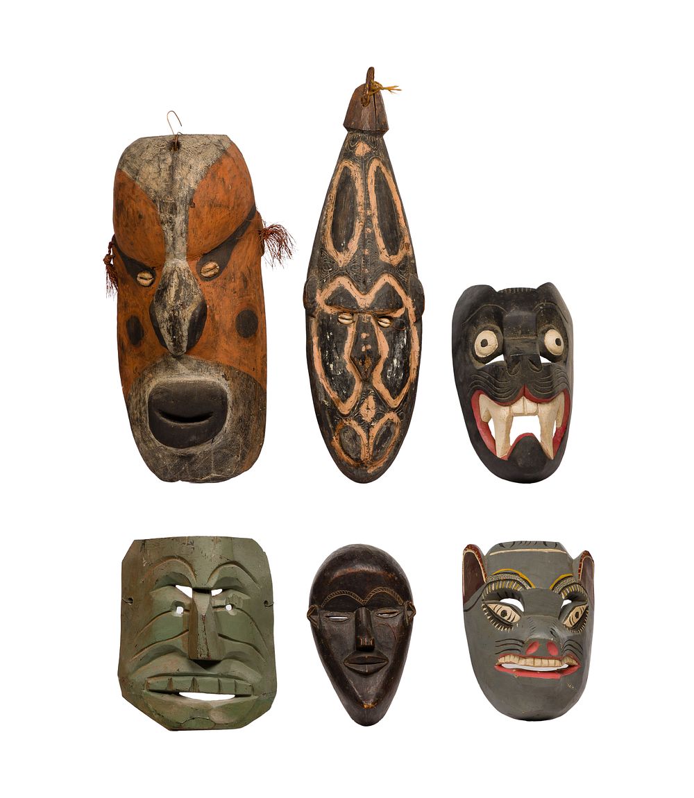 Lot 491: Ethnographic Mask Assortment