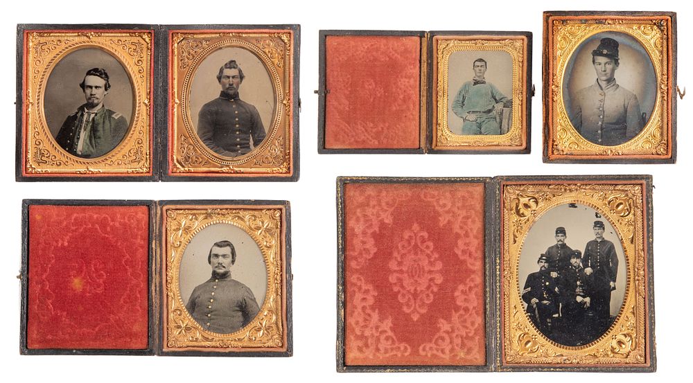 Lot 497: Civil War Soldier Tintype Photograph Assortment