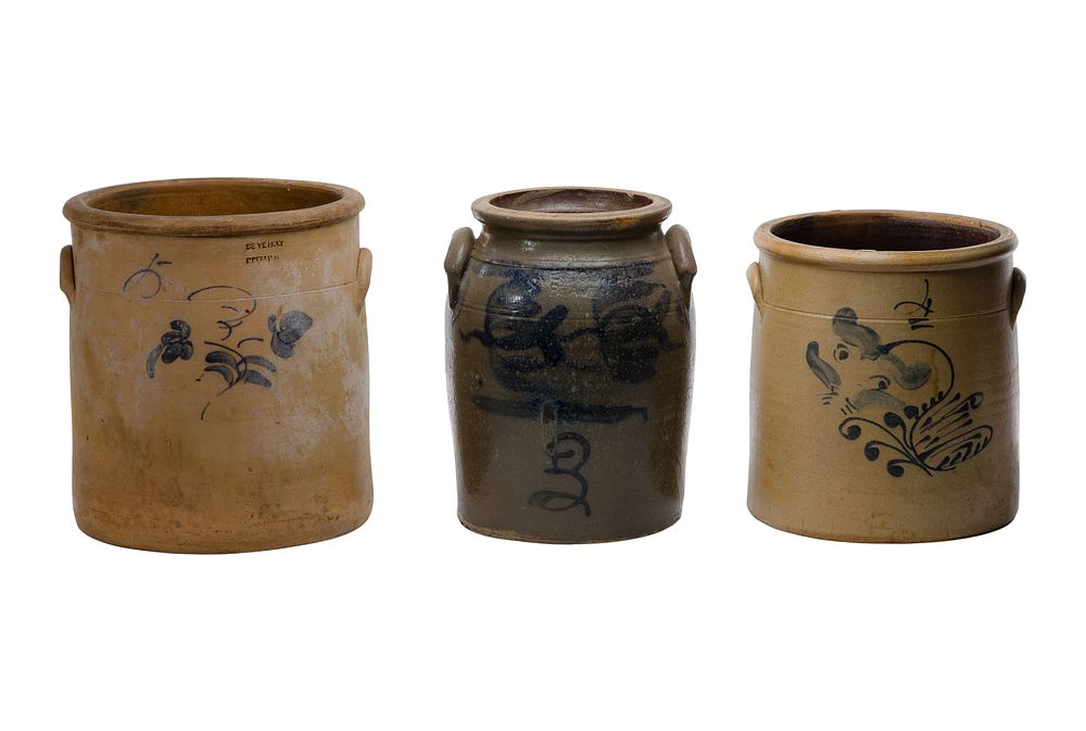 Lot 510: Stoneware Crock Two-Handle Assortment
