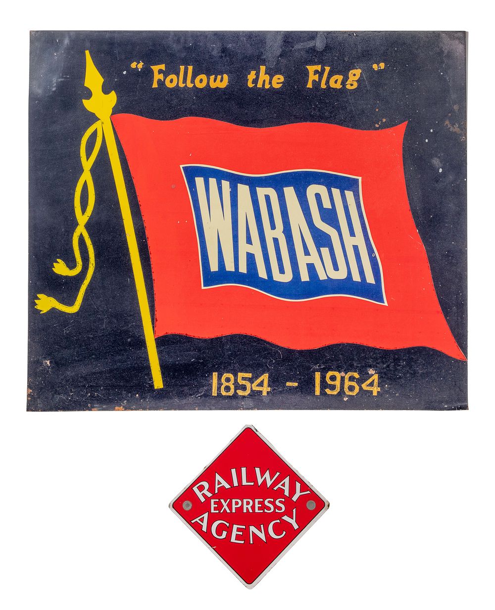 Lot 542: Railroad Single Sided Metal Signs
