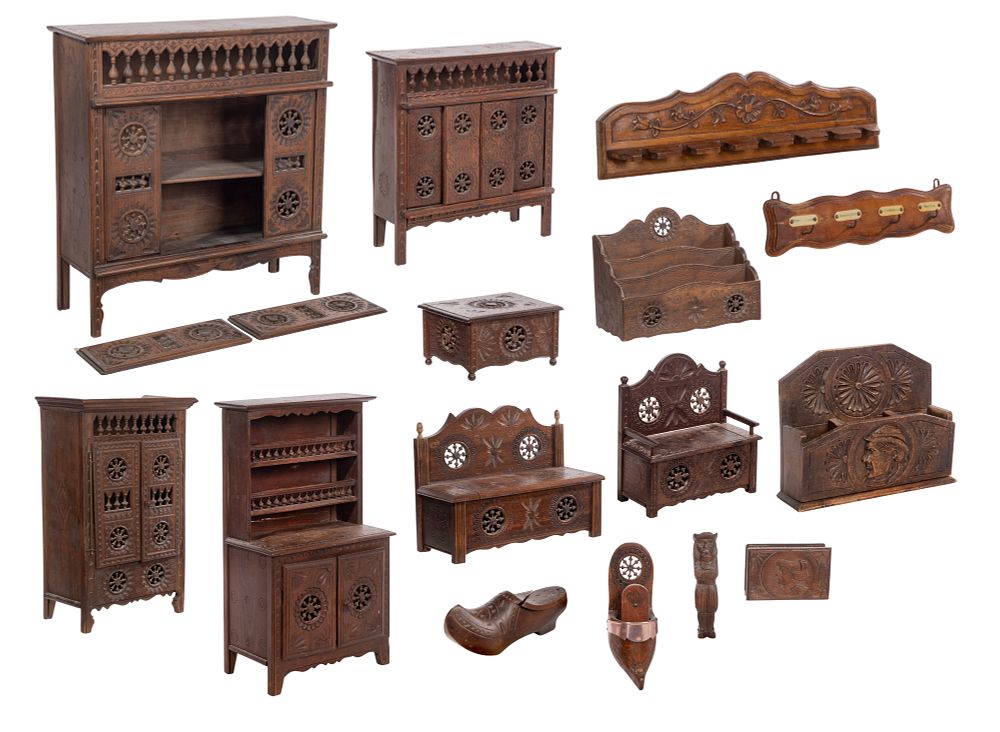 Lot 545: Breton Miniature Furniture Assortment